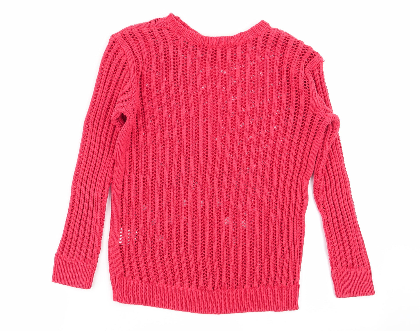 Womens UK Size XS Cooperative Red Pullover Jumper