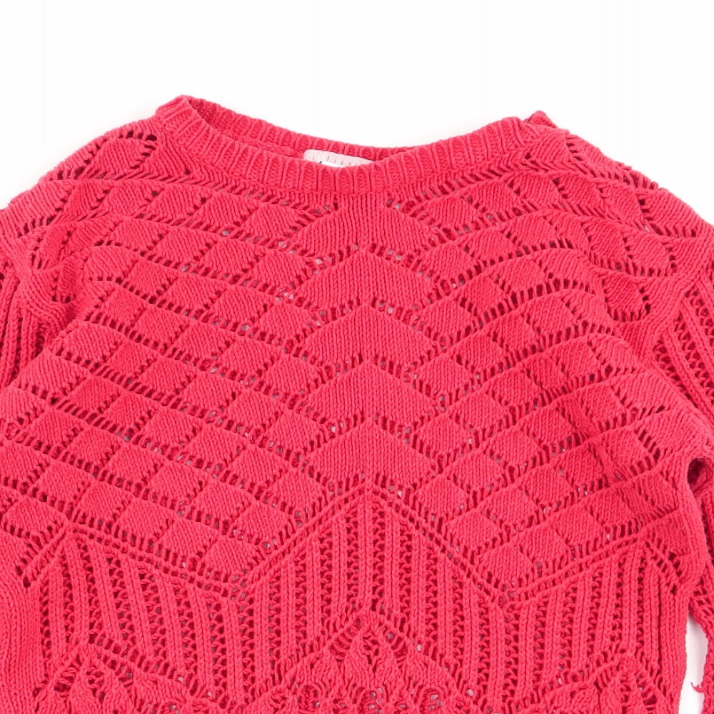 Womens UK Size XS Cooperative Red Pullover Jumper