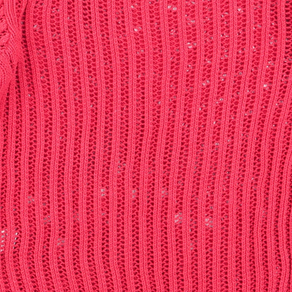 Womens UK Size XS Cooperative Red Pullover Jumper