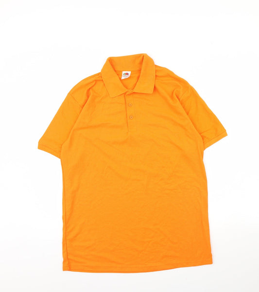 Fruit of the Loom Mens Orange    Polo Size XL