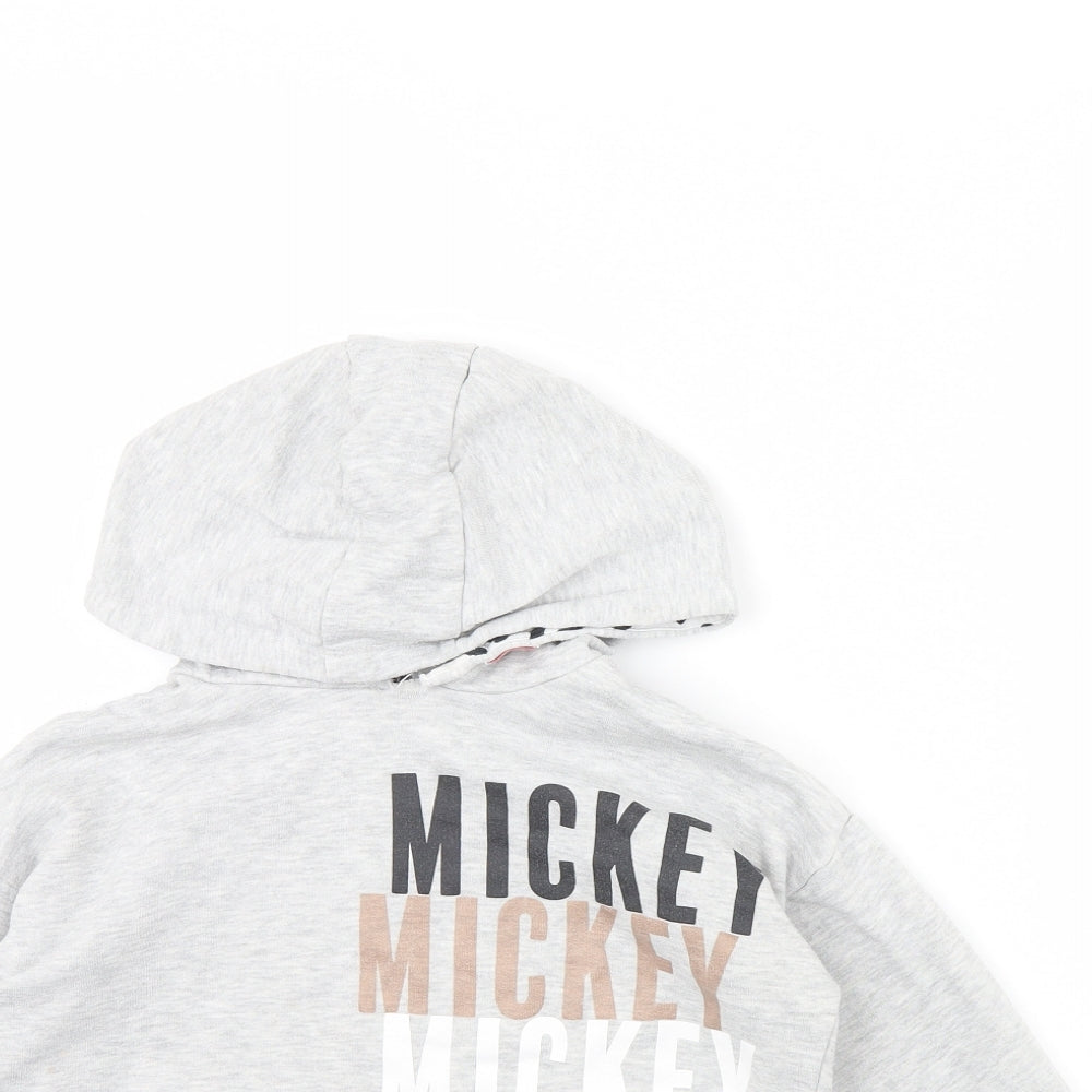 George Girls Grey   Pullover Hoodie Size 5 Years  - Minnie Mouse