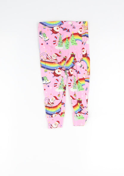 NEXT Girls Pink Spotted  Cami Pyjama Pants Size 12-18 Months  - Rainbows
