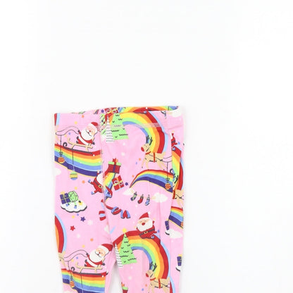 NEXT Girls Pink Spotted  Cami Pyjama Pants Size 12-18 Months  - Rainbows