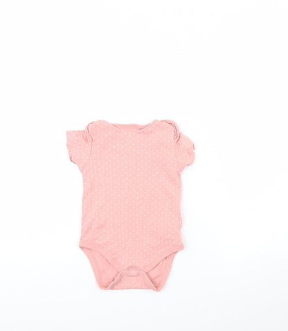 NEXT Girls Pink Polka Dot  Babygrow One-Piece Size 12 Months