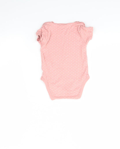 NEXT Girls Pink Polka Dot  Babygrow One-Piece Size 12 Months