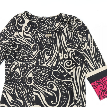 BHS Womens Black Geometric  Shift  Size 14