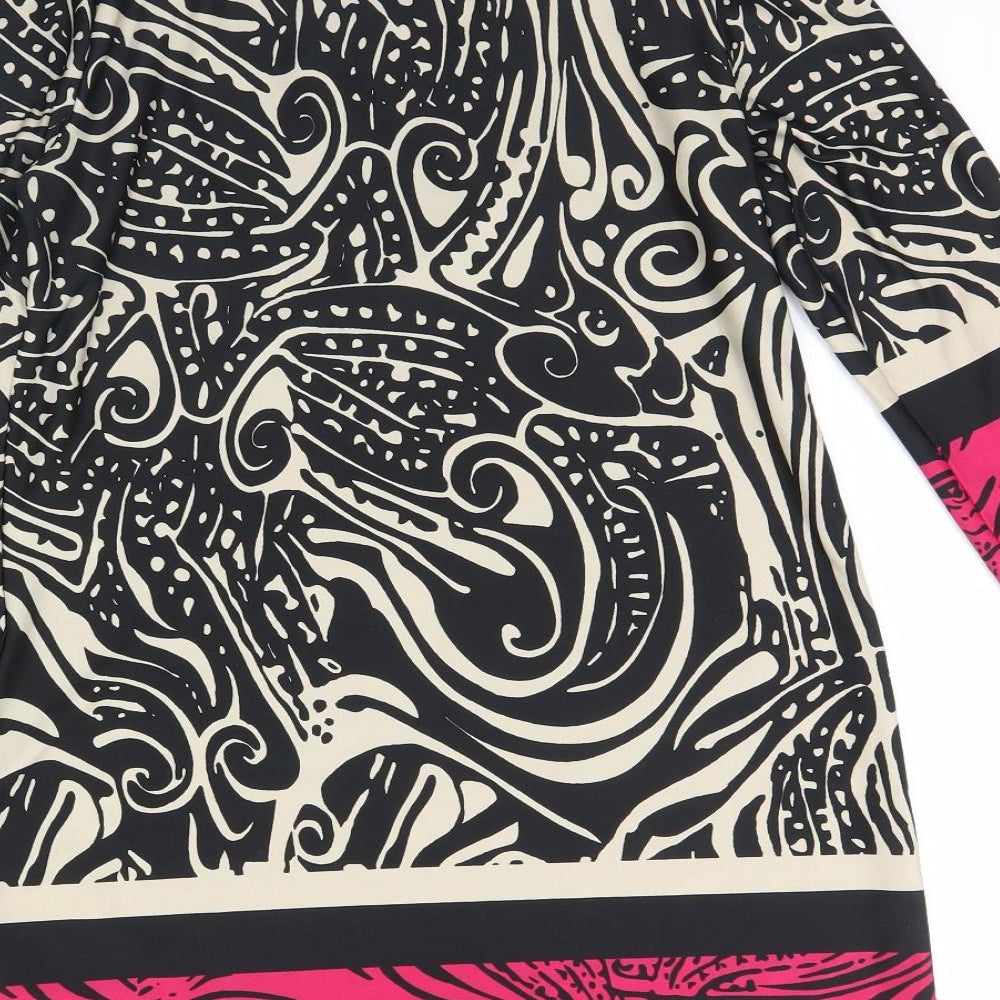 BHS Womens Black Geometric  Shift  Size 14