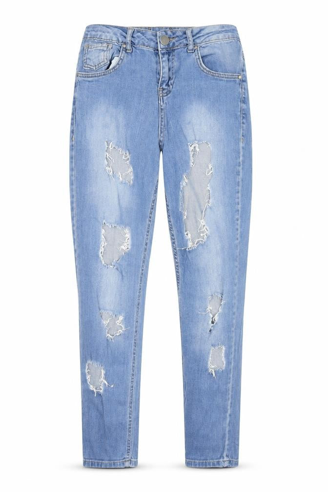 Front view of Select women’s blue denim skinny jeans, size UK 10, 29-inch leg