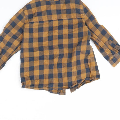 H&M Baby Yellow Check  Basic Button-Up Size 9-12 Months