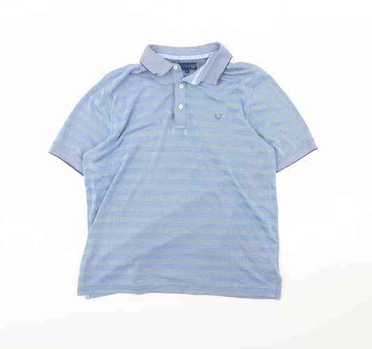 Lincoln Mens Blue    Polo Size L