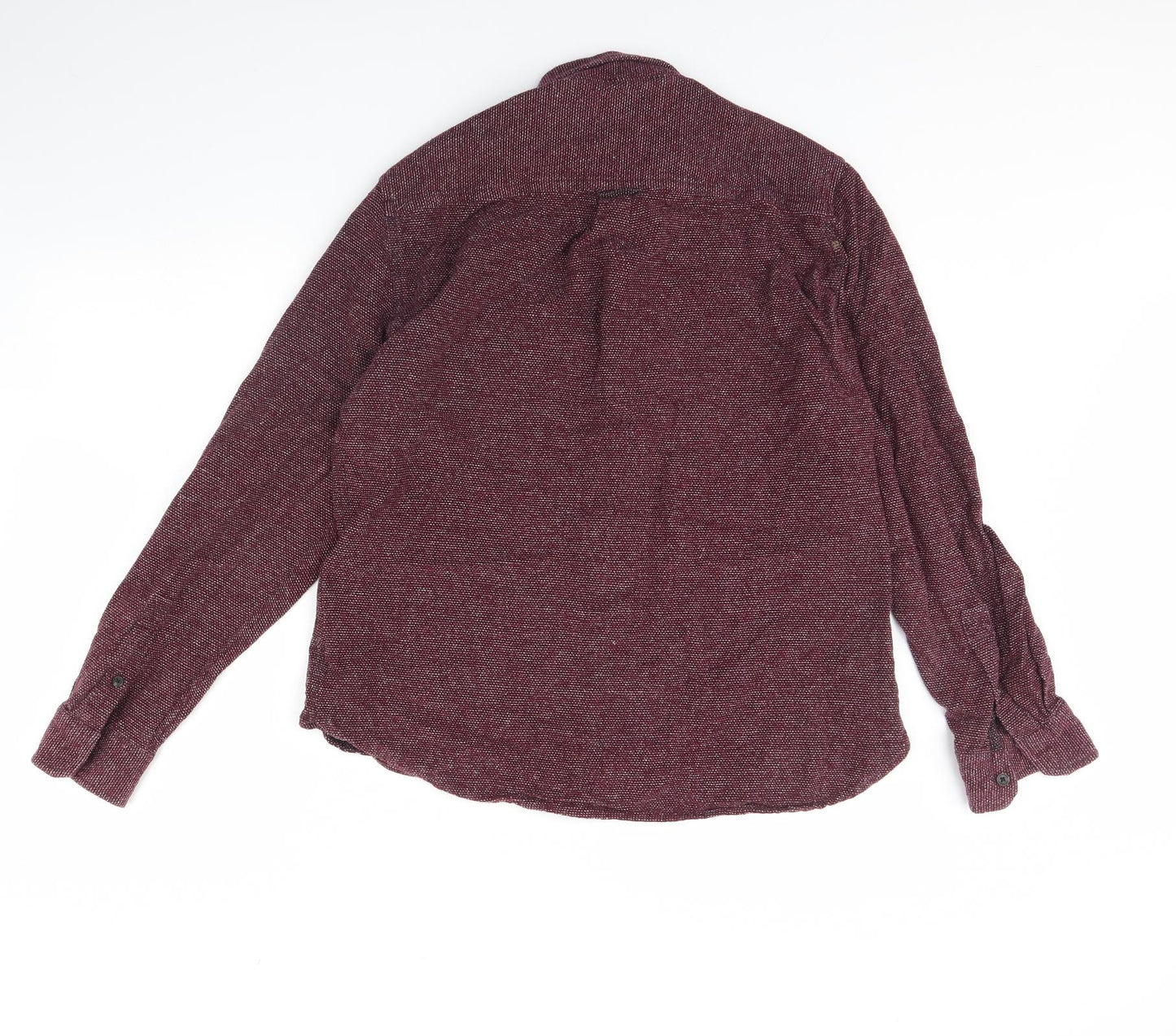 Authentic Casual Wear Mens Purple    Button-Up Size L