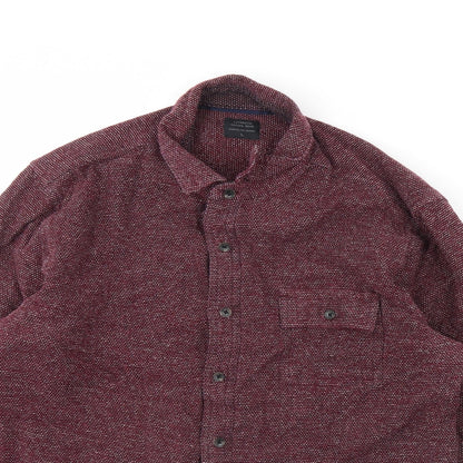 Authentic Casual Wear Mens Purple    Button-Up Size L