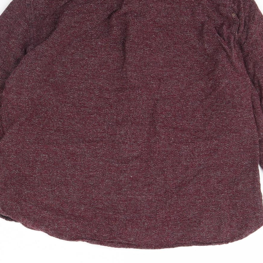 Authentic Casual Wear Mens Purple    Button-Up Size L