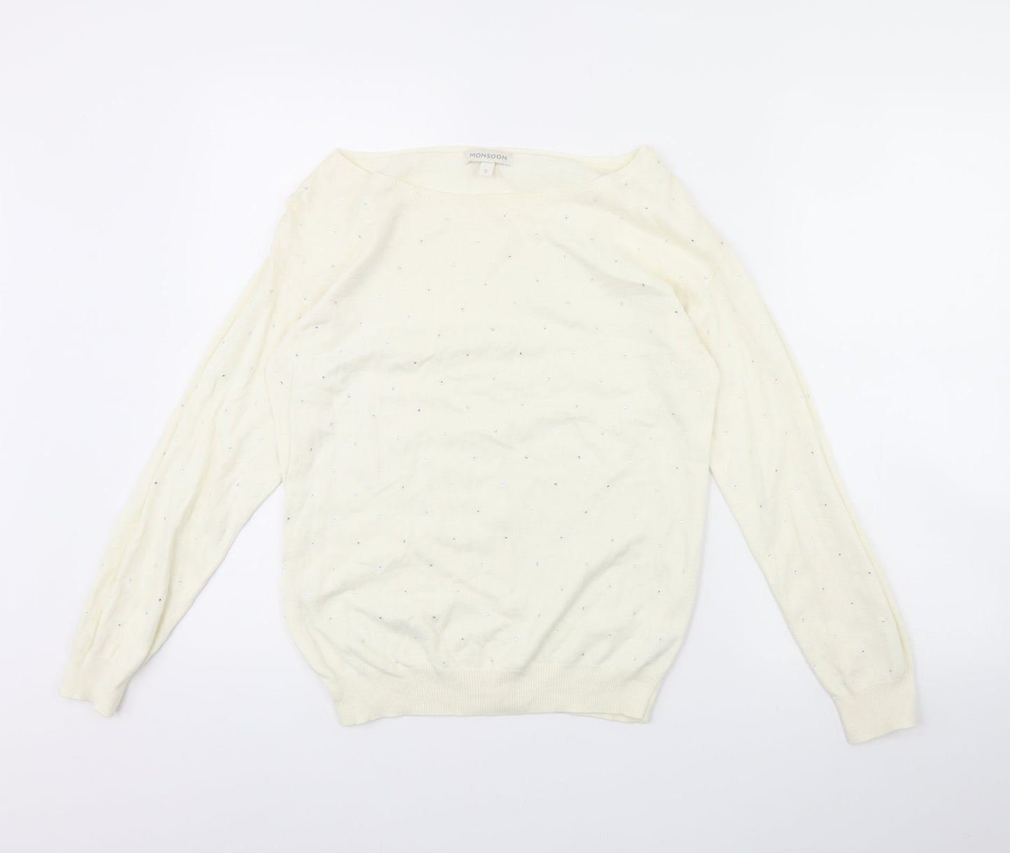 Womens UK Size S Monsoon Ivory Pullover Jumper