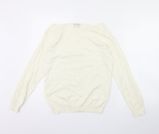Womens UK Size S Monsoon Ivory Pullover Jumper
