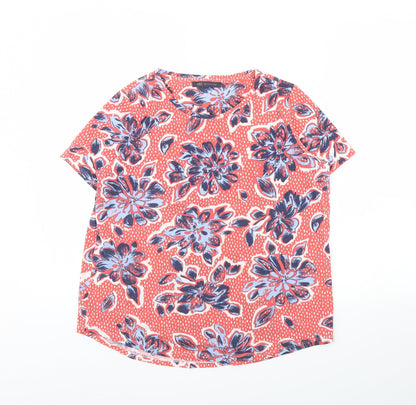 m&s Womens Red Polka Dot  Basic Blouse Size 14