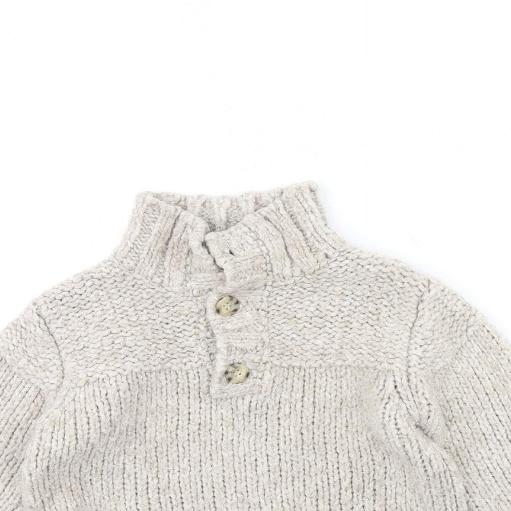 NEXT Girls Beige   Henley Jumper Size 4 Years