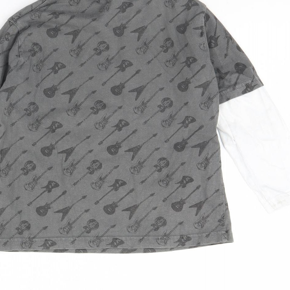 Nex Boys Grey Spotted  Basic T-Shirt Size 4 Years
