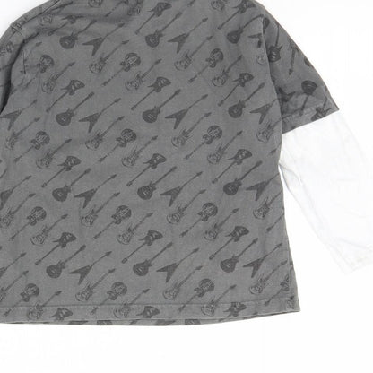Nex Boys Grey Spotted  Basic T-Shirt Size 4 Years