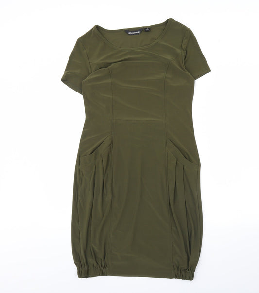 Nina Leonard  Womens Green   Sheath  Size S