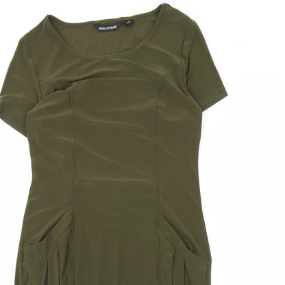 Nina Leonard  Womens Green   Sheath  Size S