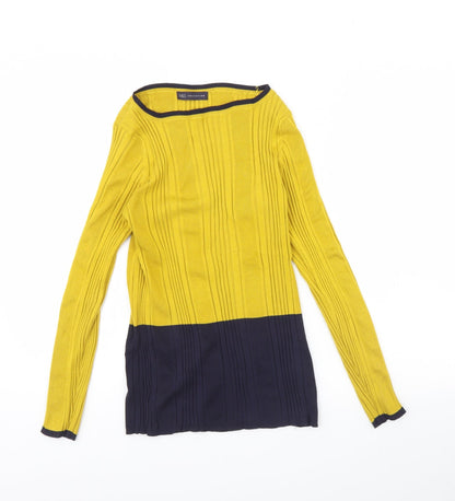 Womens UK Size 16 M&S Yellow Pullover Jumper