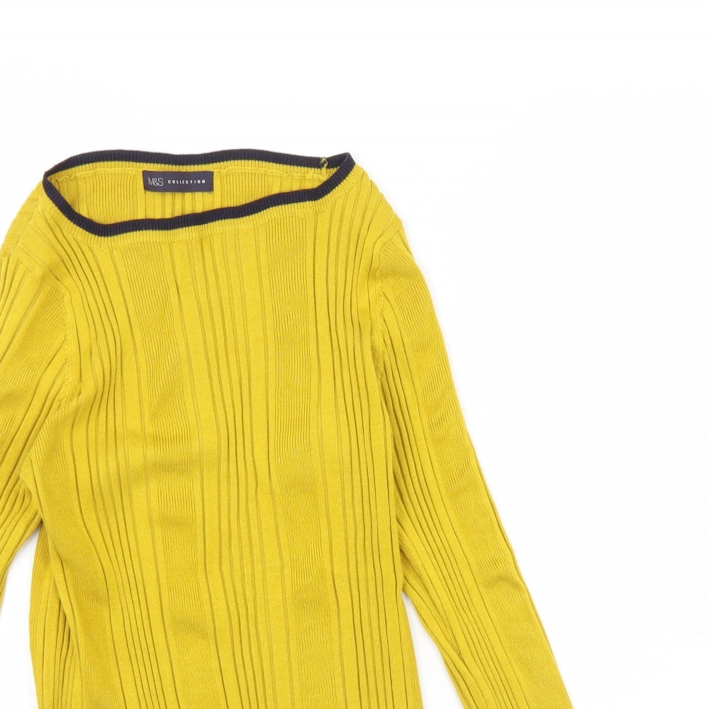 Womens UK Size 16 M&S Yellow Pullover Jumper