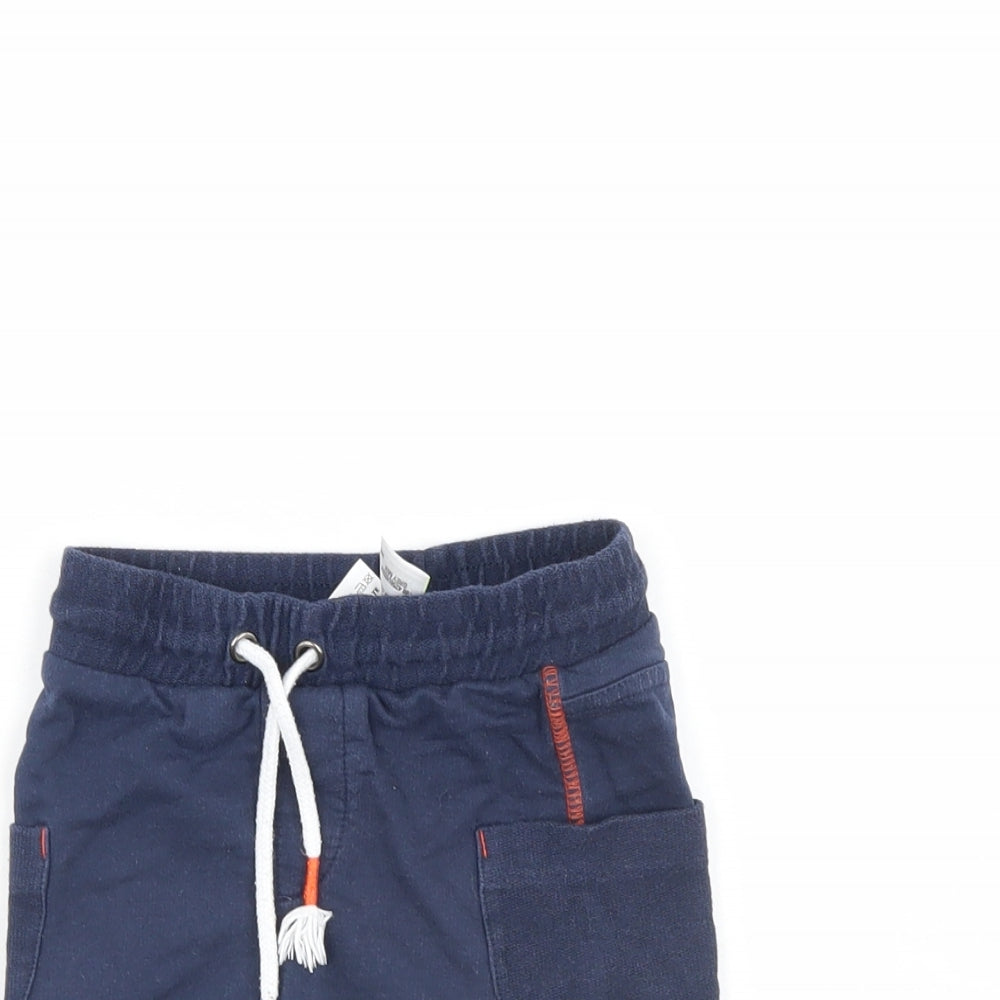 M&S Girls Blue   Cropped Trousers Size 18 Months