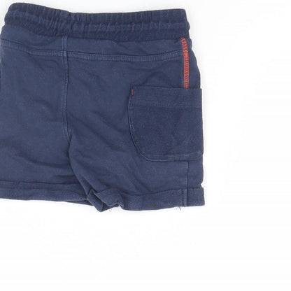 M&S Girls Blue   Cropped Trousers Size 18 Months