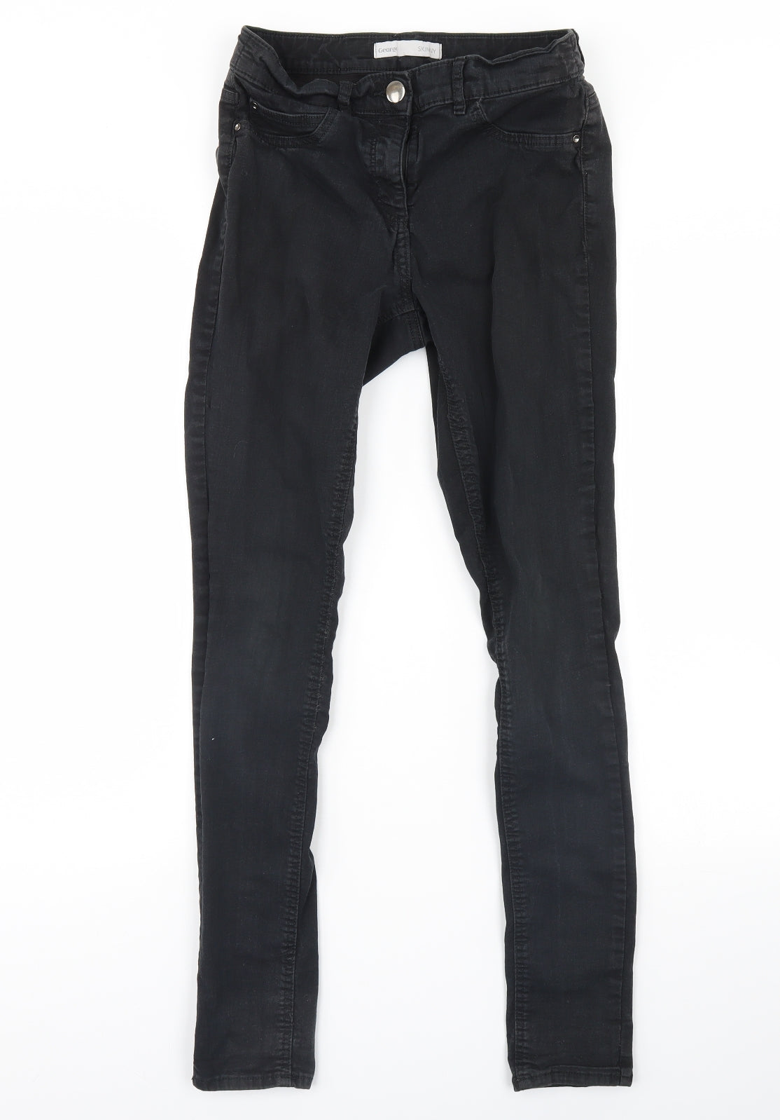 George Womens Black  Denim Skinny Jeans Size 10 L29 in