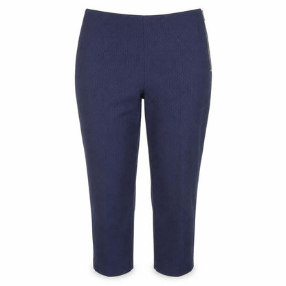 Front view of F&F women’s blue trousers, size UK 40, in, 29-inch leg