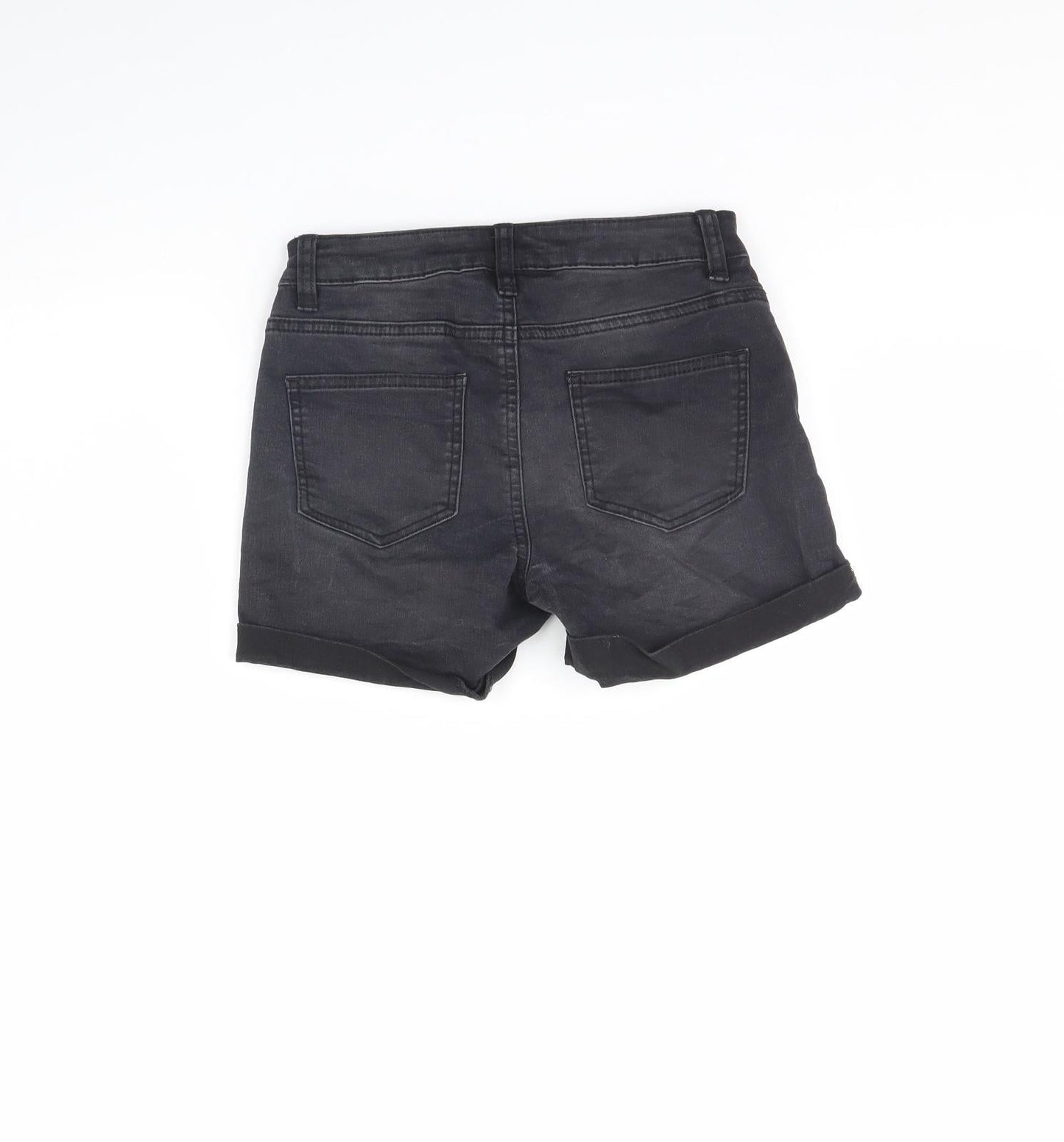 Denim & Co. Womens Black  Denim Cut-Off Shorts Size 6