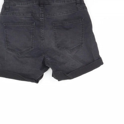 Denim & Co. Womens Black  Denim Cut-Off Shorts Size 6