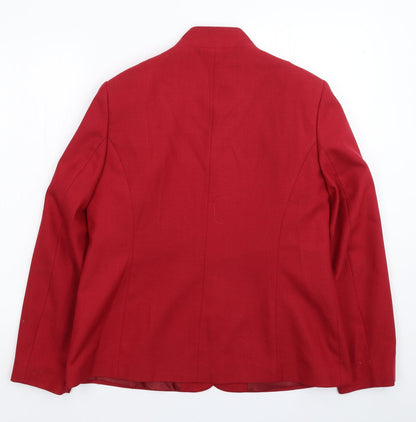 EWM Womens Red   Jacket Blazer Size 14