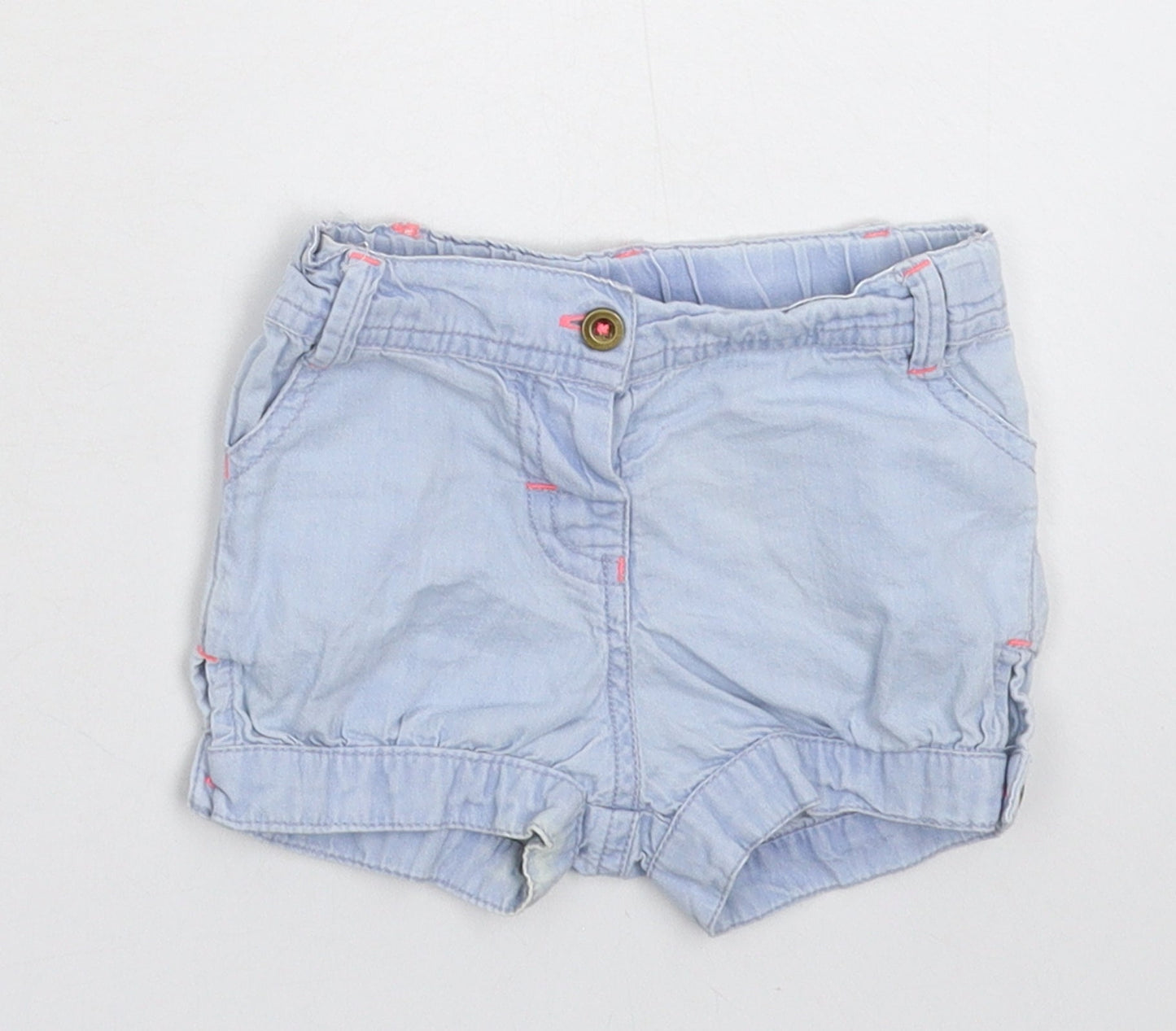 Young Dimension Girls Blue  Denim Cropped Jeans Size 9-12 Months  - Shorts