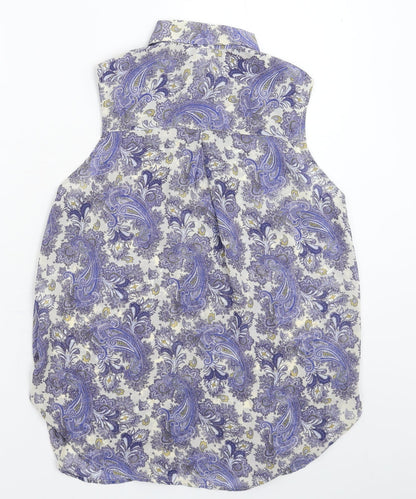 Womens UK Size 8 H&M Multicoloured Basic Button-Up