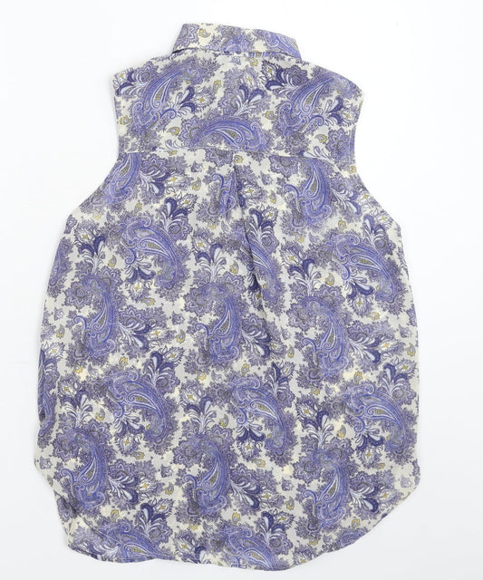 Womens UK Size 8 H&M Multicoloured Basic Button-Up