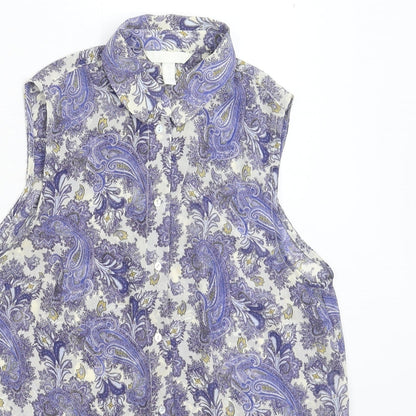 Womens UK Size 8 H&M Multicoloured Basic Button-Up