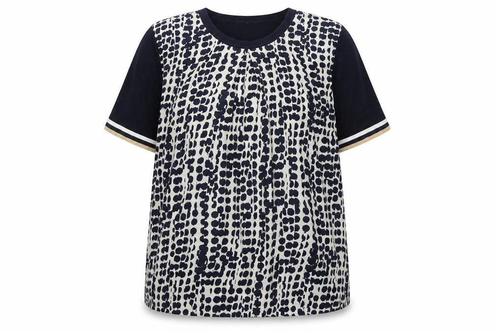 Front view of Eugen Klein women’s multicoloured basic blouse, size UK 20
