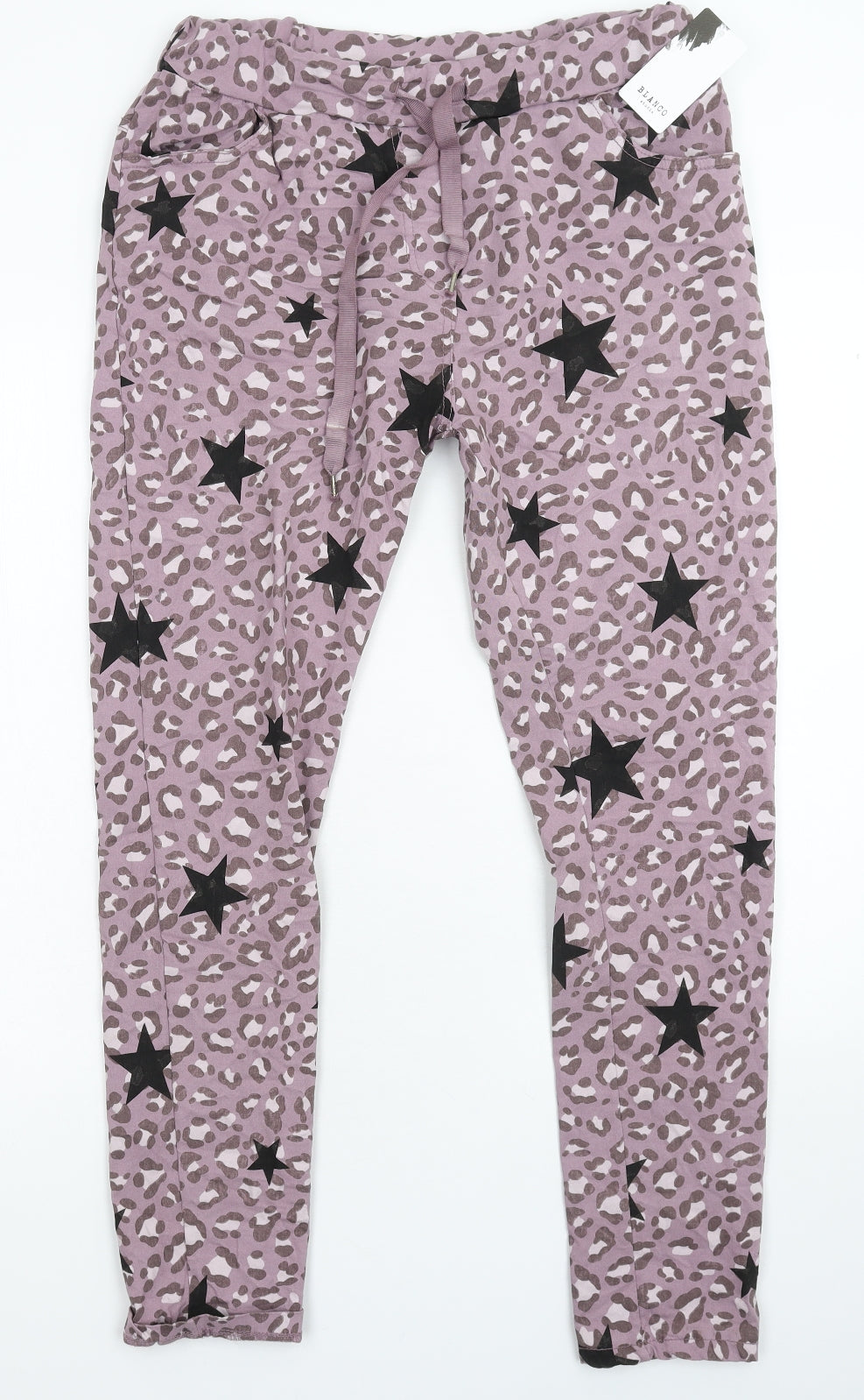 Blanco Womens Grey Animal Print  Trousers  Size 34 in L27 in