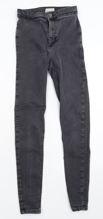 Topshop Womens Black  Denim Jegging Jeans Size 24 in L27 in