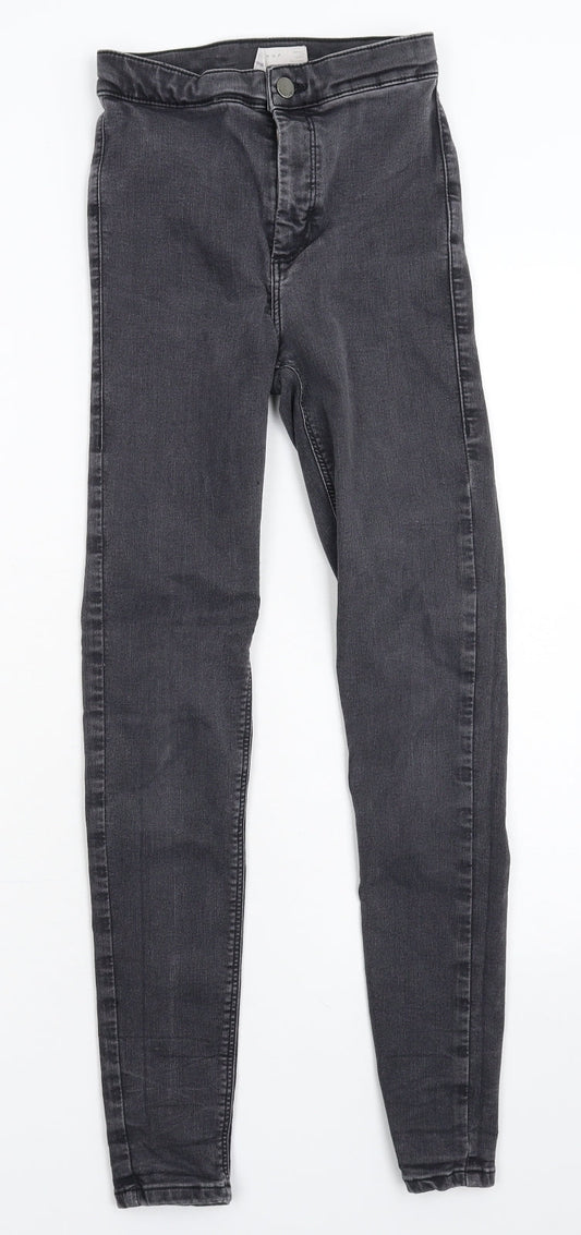 Topshop Womens Black  Denim Jegging Jeans Size 24 in L27 in