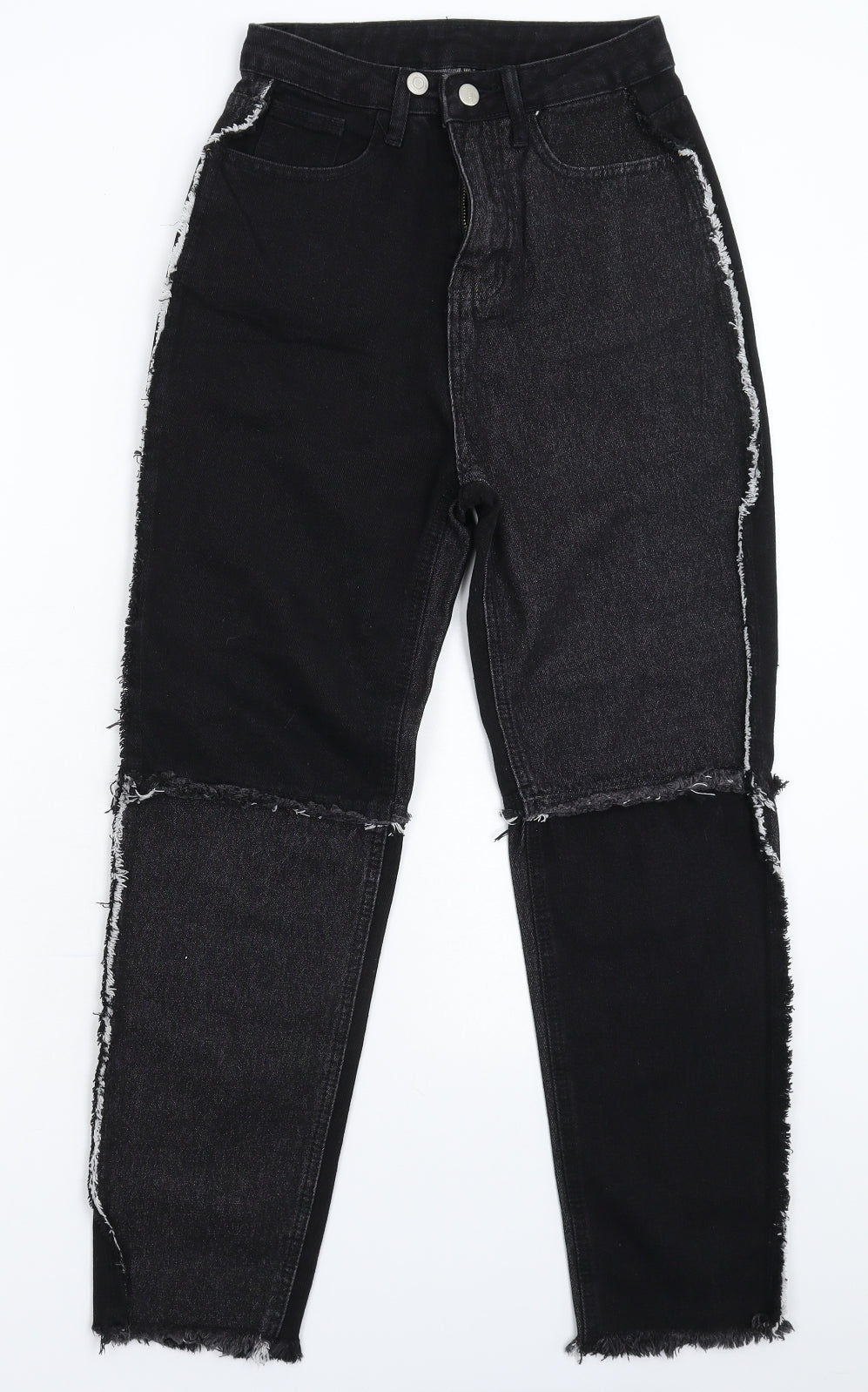 SheIn Womens Black  Denim Mom Jeans Size 24 in L26 in