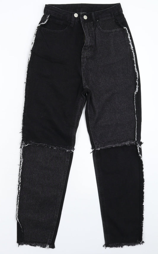 SheIn Womens Black  Denim Mom Jeans Size 24 in L26 in