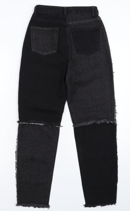 SheIn Womens Black  Denim Mom Jeans Size 24 in L26 in