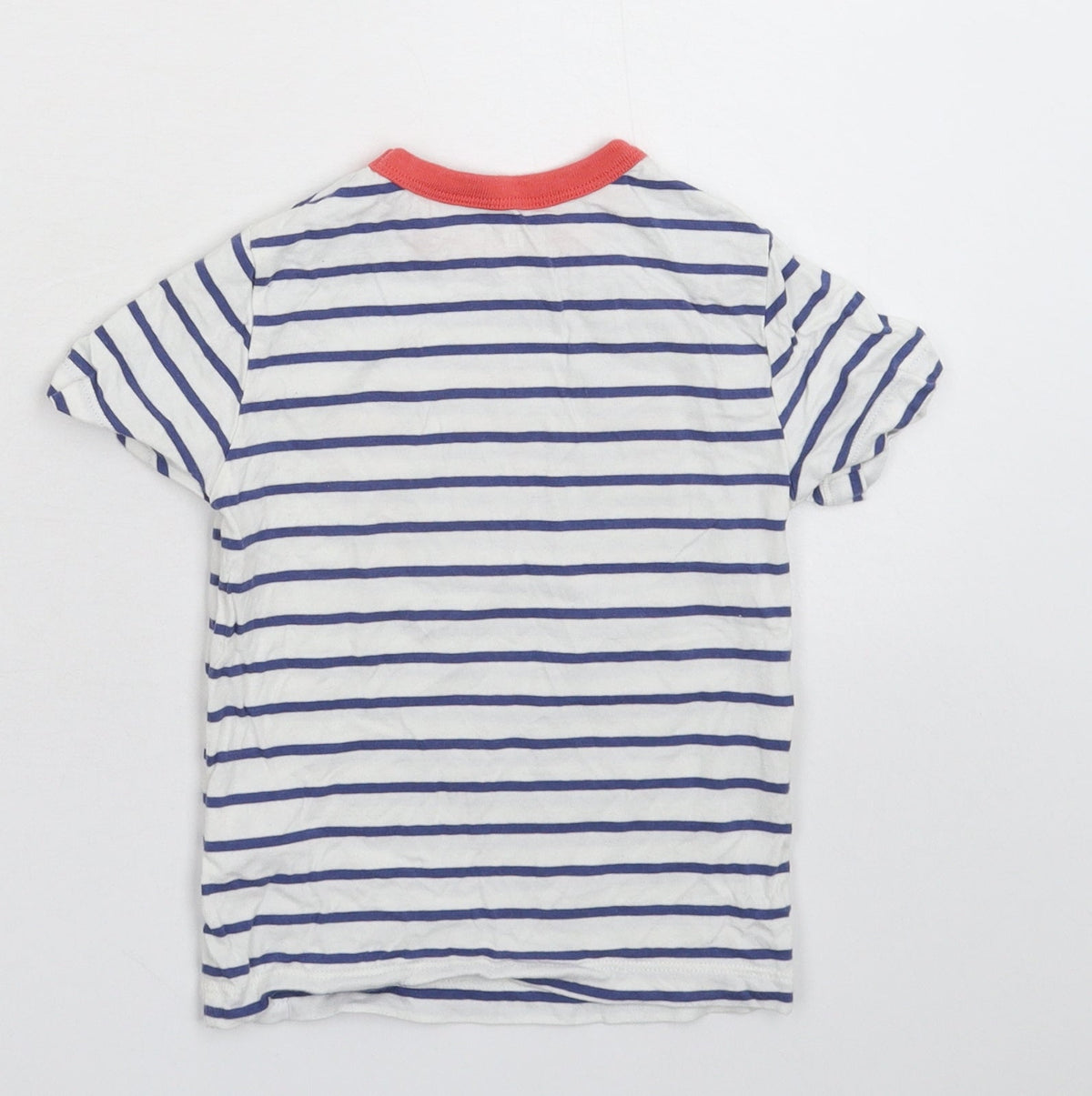 Back view of Gap Baby White Striped Basic T-Shirt, size 24, Months