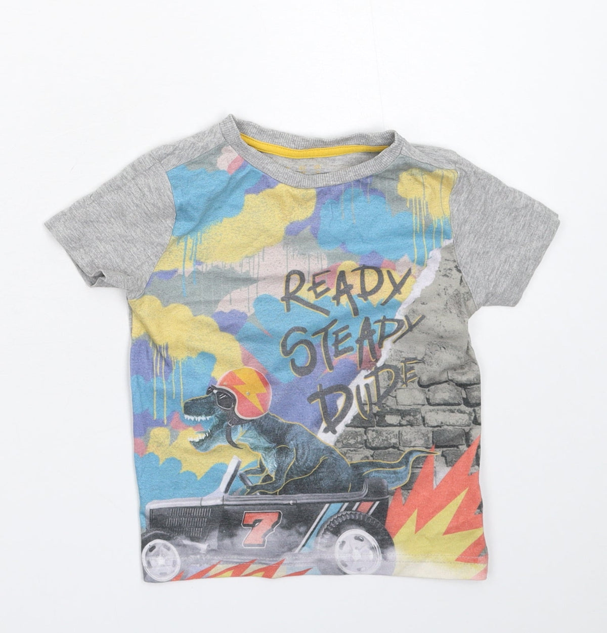 Additional front view of F&F boys’ grey basic t-shirt, size 2-3, years
