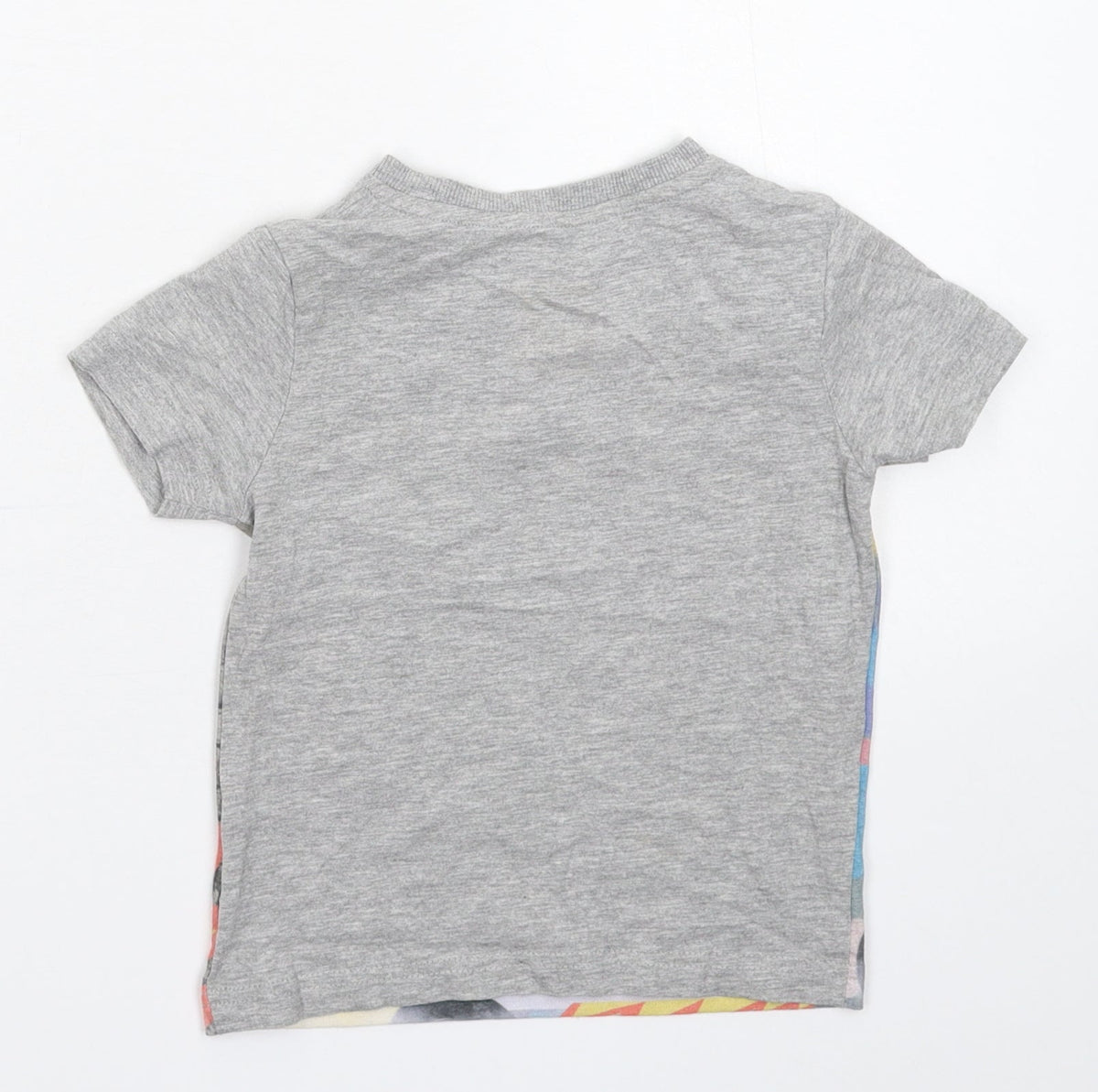 Back view of F&F boys’ grey basic t-shirt, size 2-3, years