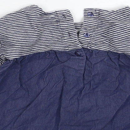 NEXT Girls Blue Striped  Fit & Flare  Size 12-18 Months