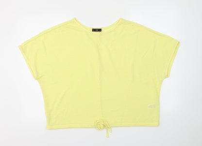 Womens UK Size 18 F&F Yellow Basic T-Shirt